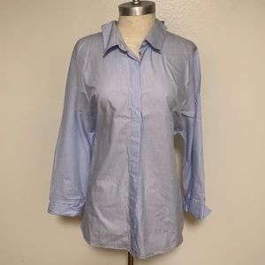Zara Stripe Cotton Button Down Shirt XS